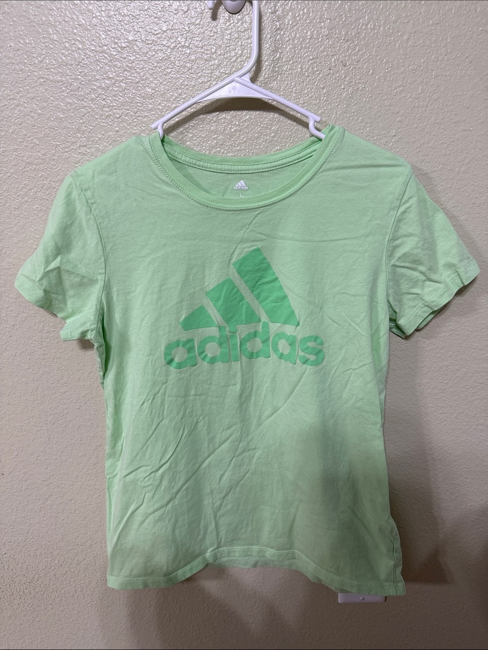 adidas Mint Green Logo Short Sleeve Tee